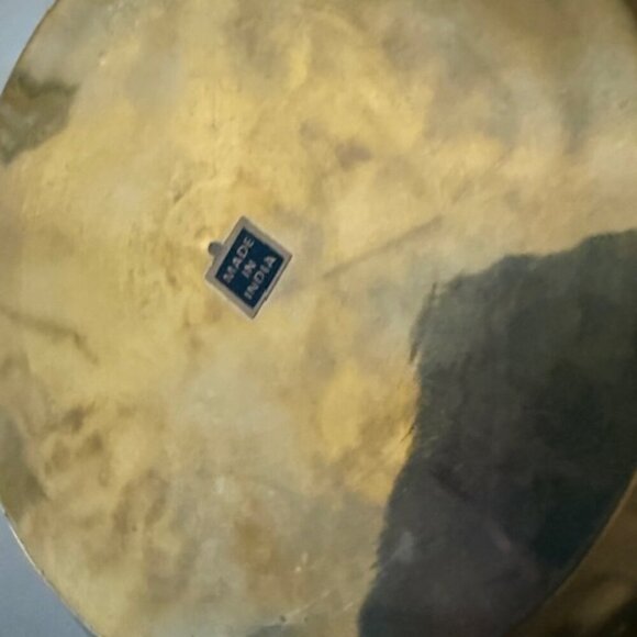 Vintage Metal coasters Birds Flowers Cloisonné Enameled Brass - Picture 6 of 6